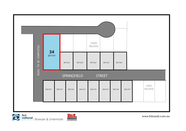 Floorplan of Homely land listing, 34 Springfield Street, Oberon NSW 2787