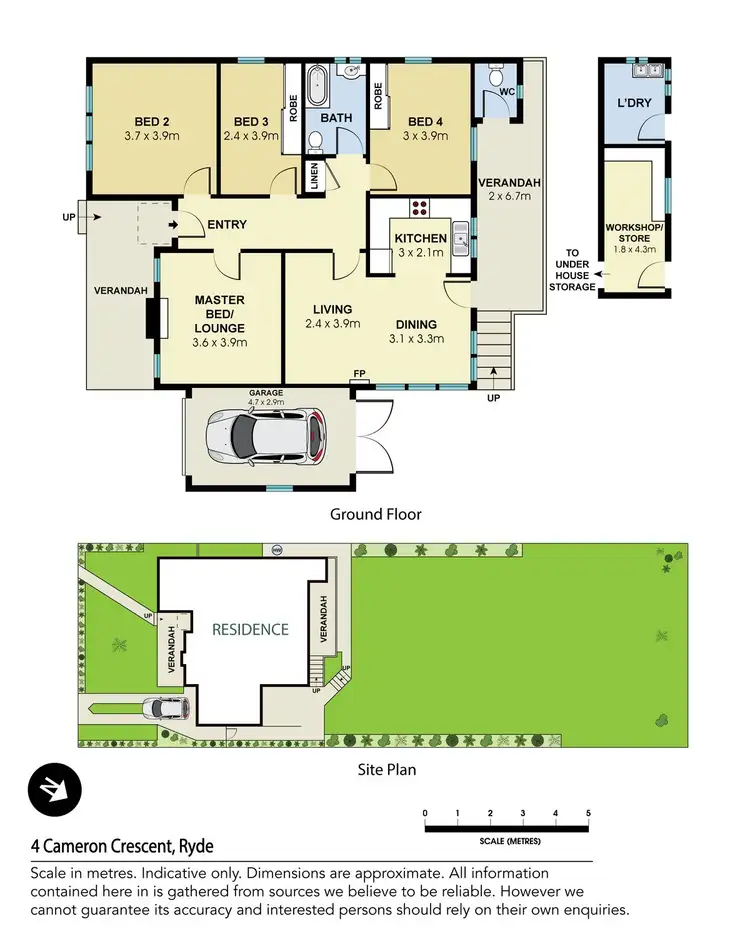 Floorplan of Homely house listing, 4 Cameron Crescent, Ryde NSW 2112