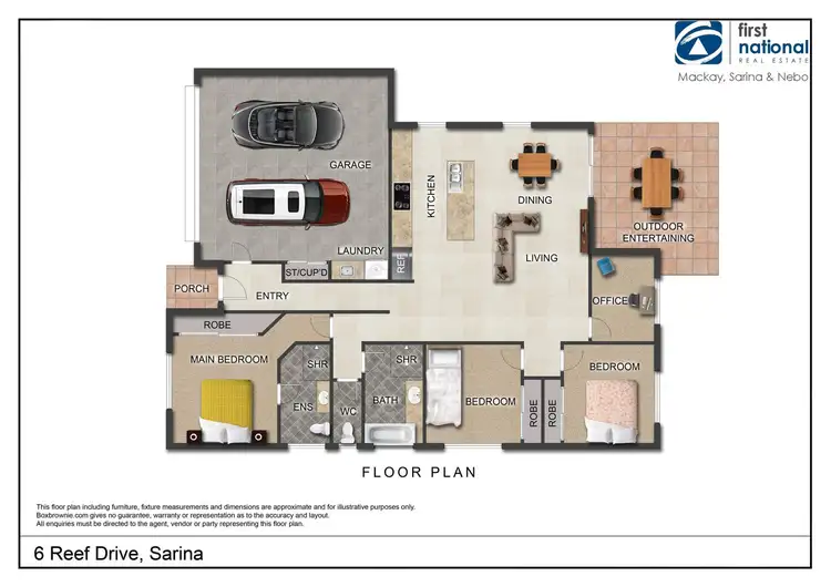 Floorplan of Homely house listing, 6 Reef Drive, Sarina QLD 4737