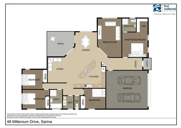 Floorplan of Homely house listing, 48 Millenium Drive, Sarina QLD 4737