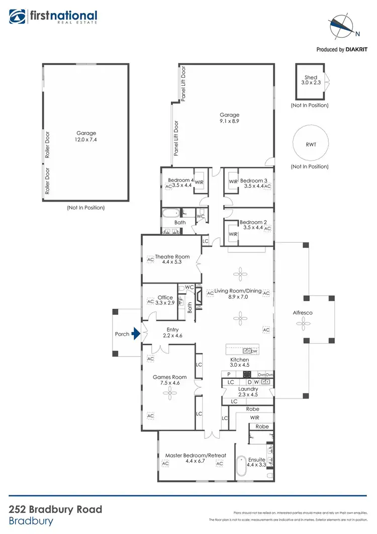 Floorplan of Homely house listing, 252 Bradbury Road, Bradbury SA 5153