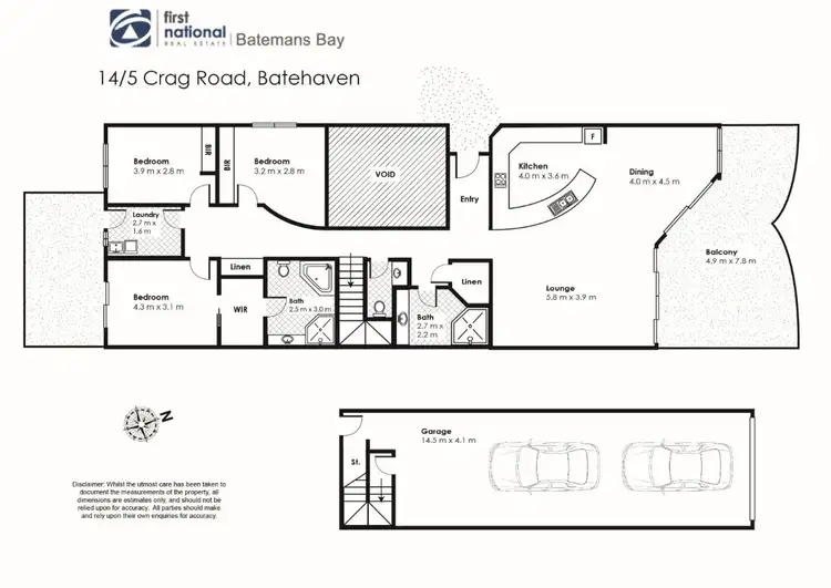 Floorplan of Homely unit listing, 14/5 Crag Road, Batehaven NSW 2536