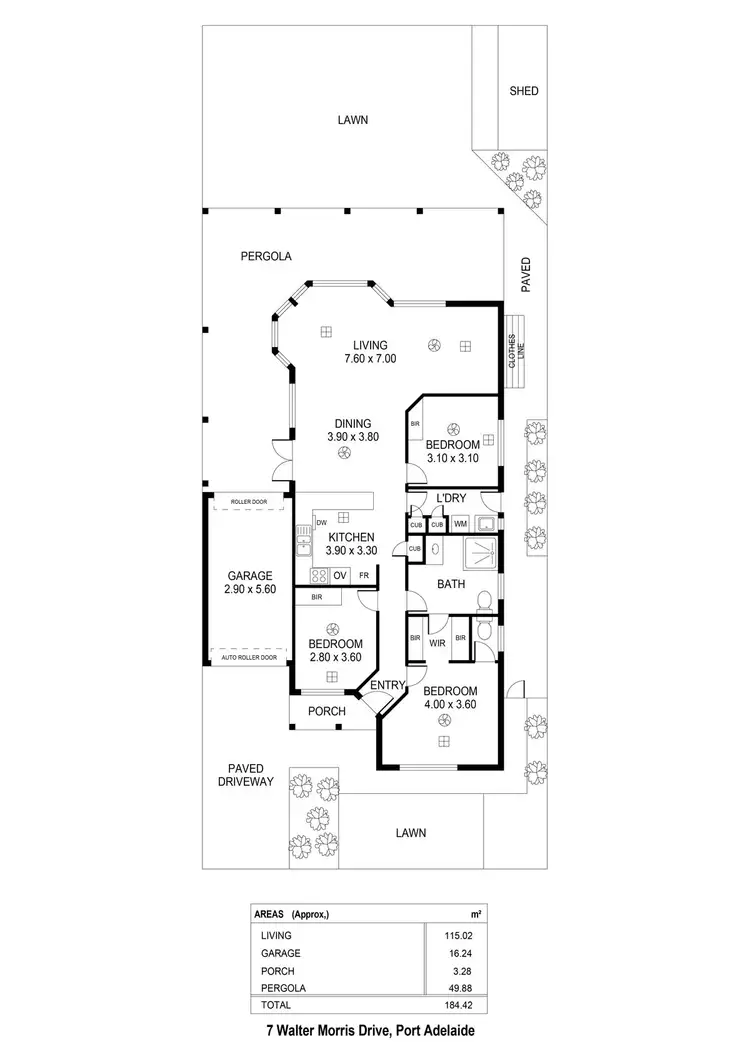 Floorplan of Homely house listing, 7 Walter Morris Drive, Port Adelaide SA 5015