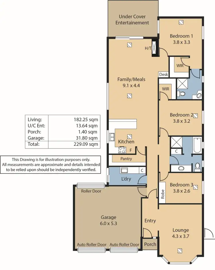Floorplan of Homely house listing, 15 Ross Davis Avenue, Evanston Gardens SA 5116