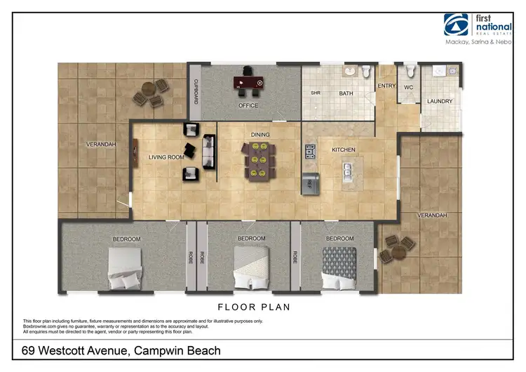 Floorplan of Homely house listing, 69 Westcott Avenue, Campwin Beach QLD 4737