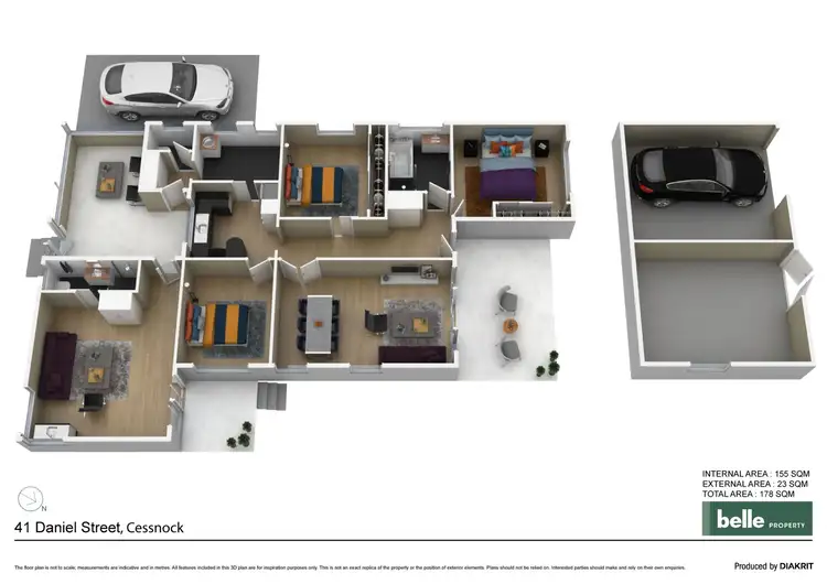 Floorplan of Homely house listing, 41 Daniel Street, Cessnock NSW 2325