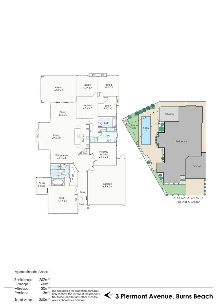 Floorplan of Homely house listing, 3 Piermont Avenue, Burns Beach WA 6028