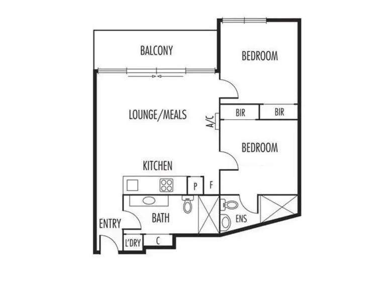 Floorplan of Homely apartment listing, 1508/673 La Trobe Street, Docklands VIC 3008