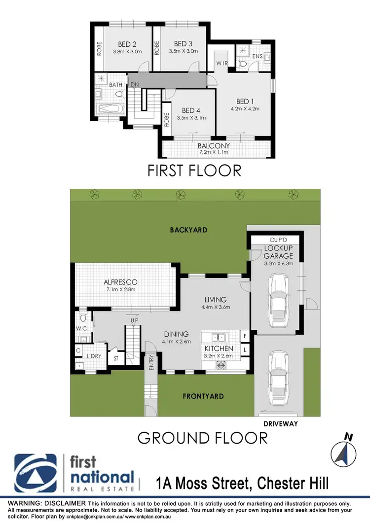Floorplan of Homely semi-detached listing, 1A Moss Street, Chester Hill NSW 2162
