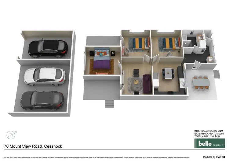 Floorplan of Homely house listing, 70 Mount View Road, Cessnock NSW 2325