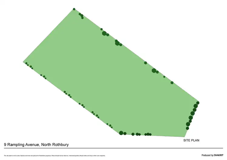 Floorplan of Homely land listing, 9 Rampling Avenue, North Rothbury NSW 2335