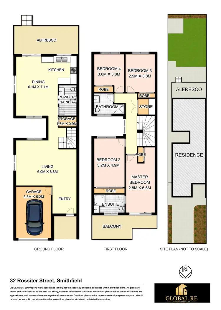 Floorplan of Homely semi-detached listing, 32 Rossiter Street, Smithfield NSW 2164