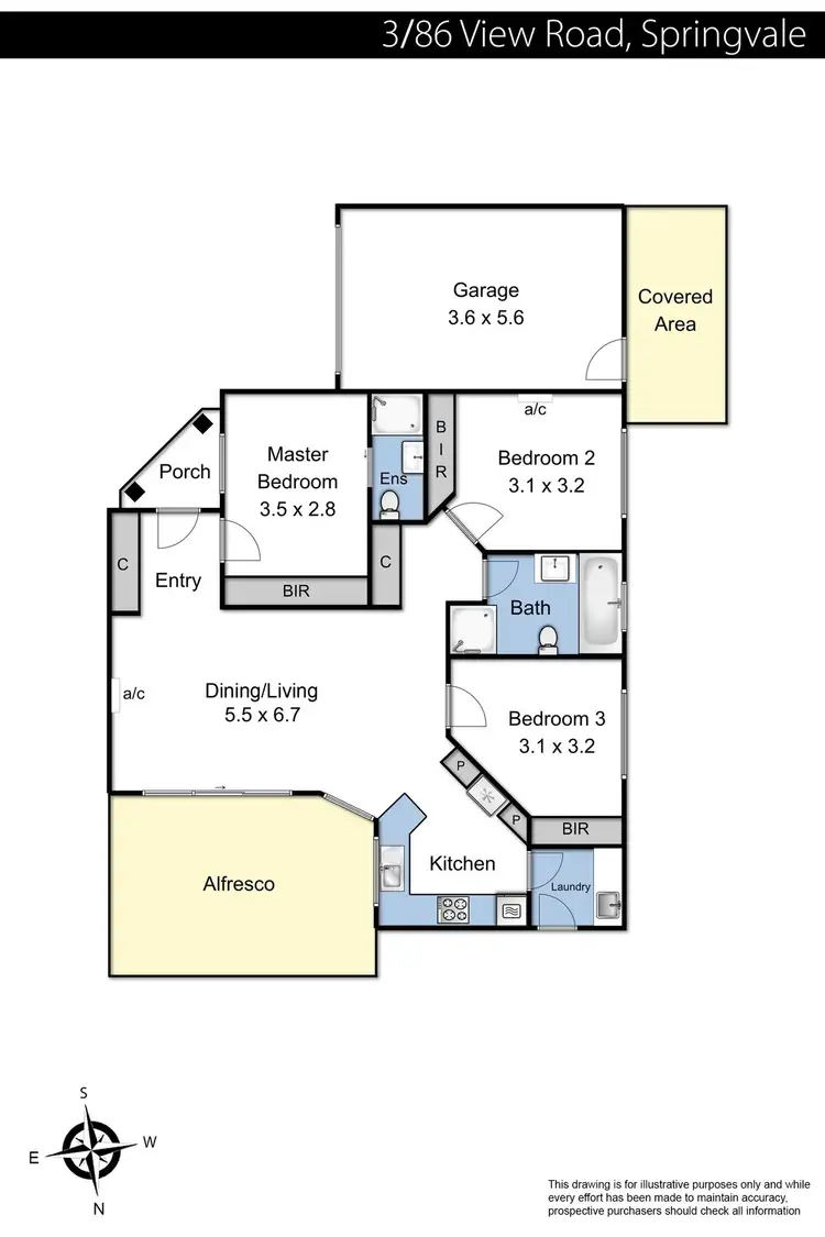 Floorplan of Homely unit listing, 3/86 View Road, Springvale VIC 3171