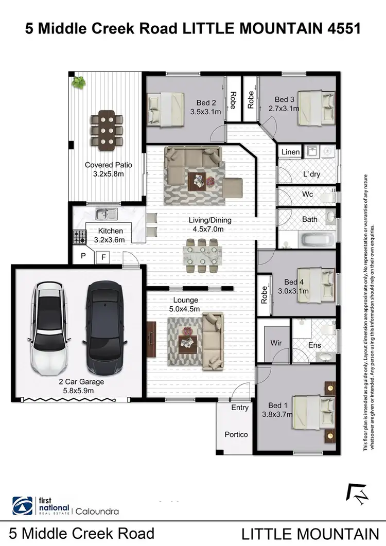 Floorplan of Homely house listing, 5 Middle Creek Road, Little Mountain QLD 4551