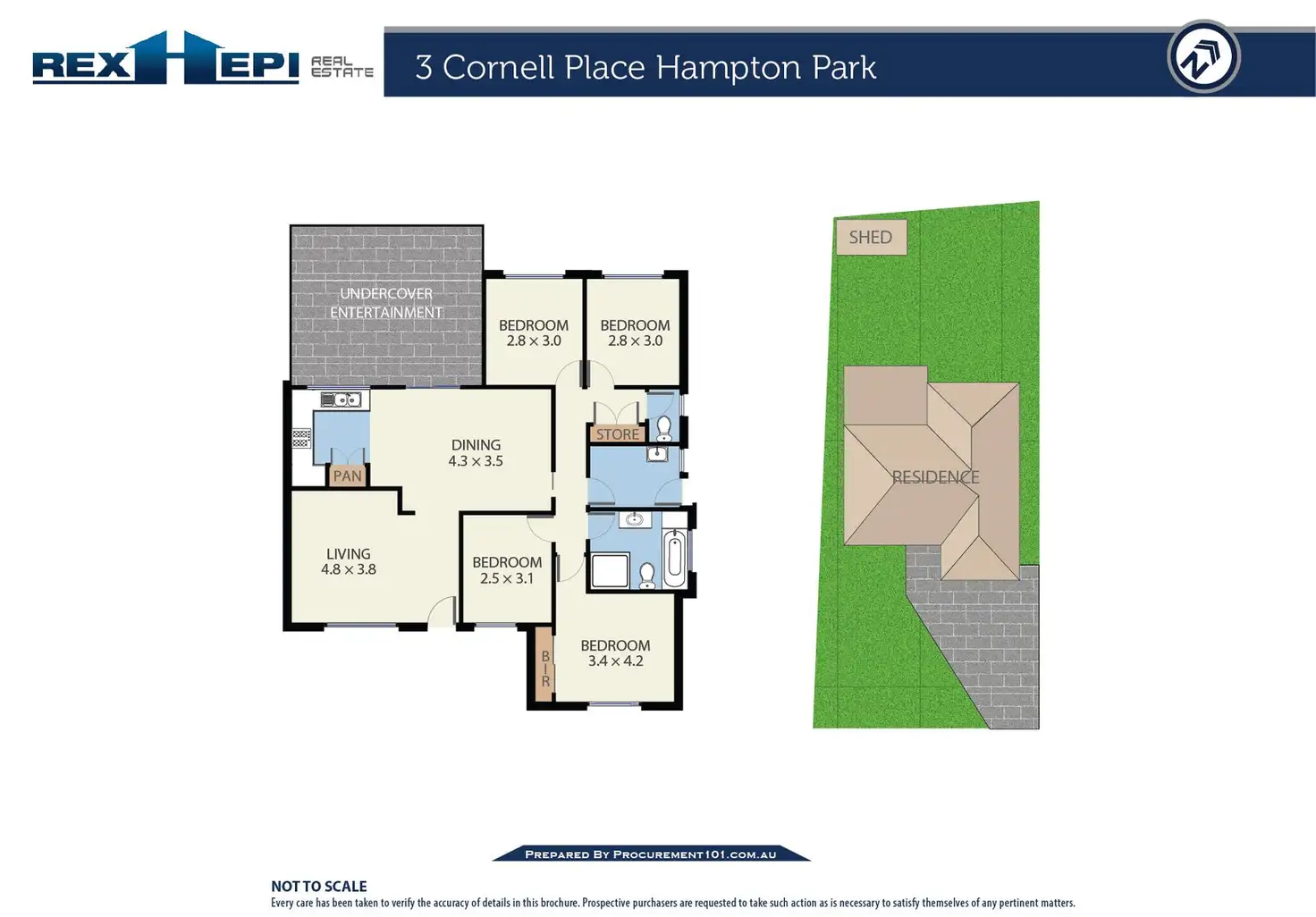 Floorplan of Homely house listing, 3 Cornell Place, Hampton Park VIC 3976