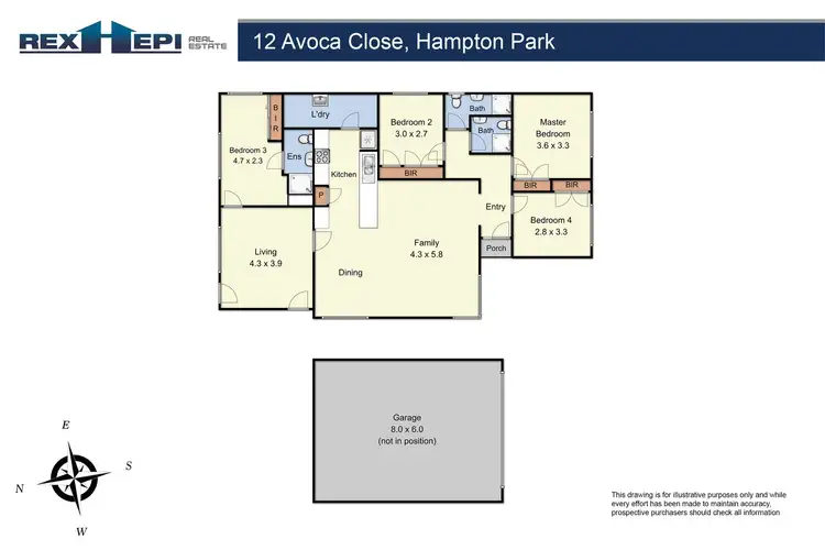 Floorplan of Homely house listing, 12 Avoca Close, Hampton Park VIC 3976