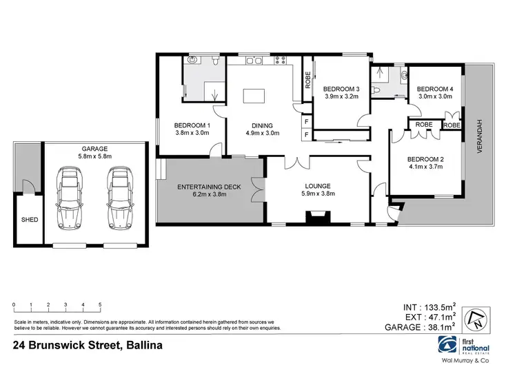 Floorplan of Homely house listing, 24 Brunswick Street, Ballina NSW 2478