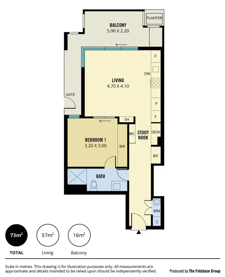 Floorplan of Homely apartment listing, 902/248 Flinders Street, Adelaide SA 5000