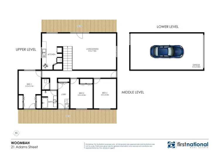 Floorplan of Homely house listing, 21 Adams Street, Woombah NSW 2469