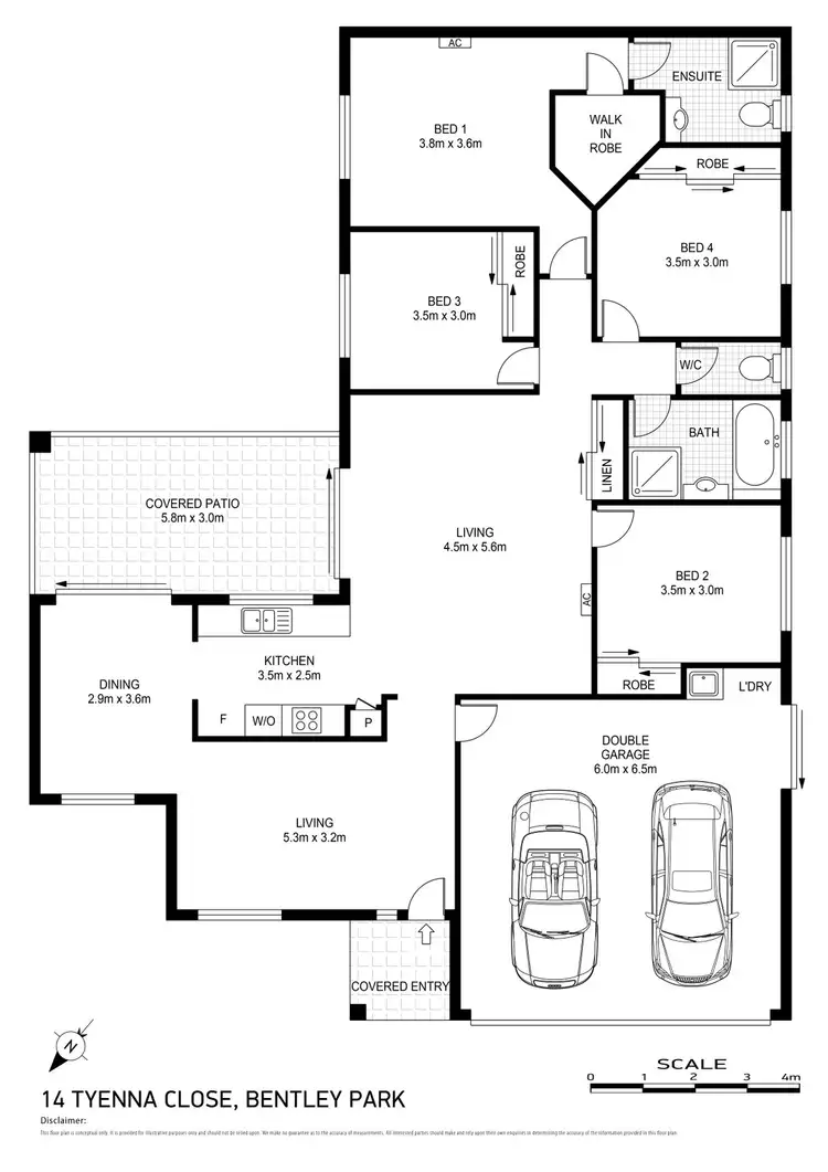 Floorplan of Homely house listing, 14 Tyenna Close, Bentley Park QLD 4869