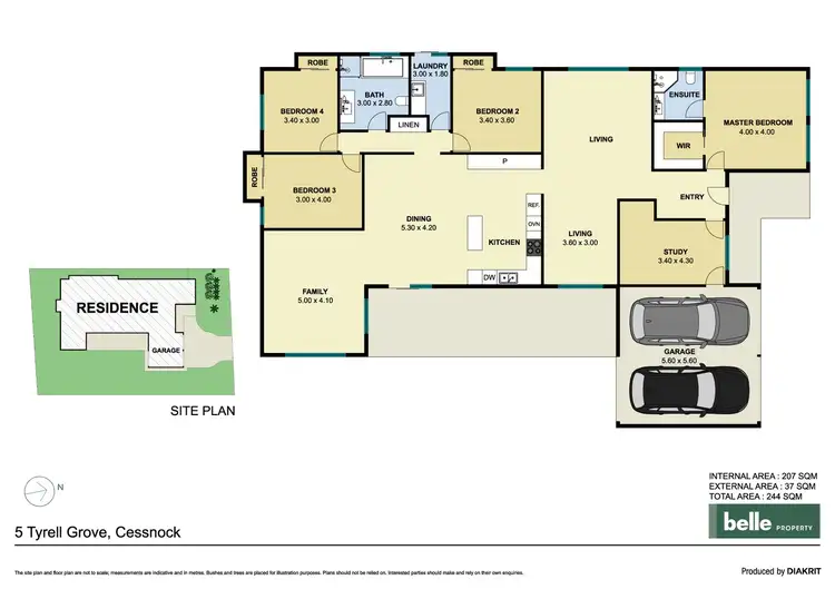 Floorplan of Homely house listing, 5 Tyrrell Grove, Cessnock NSW 2325
