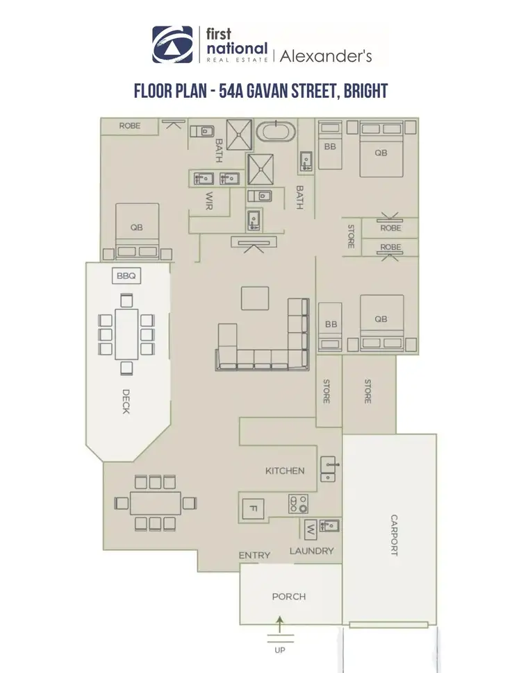 Floorplan of Homely house listing, 54A Gavan Street, Bright VIC 3741