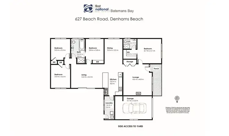 Floorplan of Homely house listing, 627 Beach Road, Denhams Beach NSW 2536