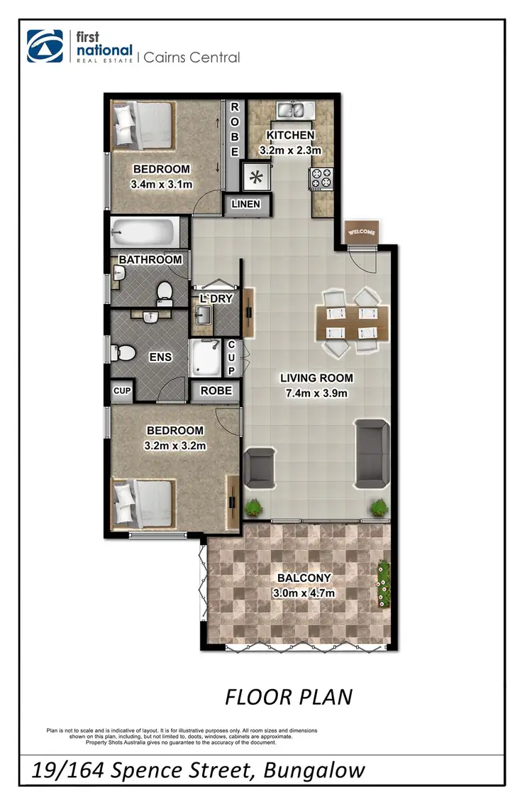 Floorplan of Homely unit listing, 19/164-172 Spence Street, Bungalow QLD 4870