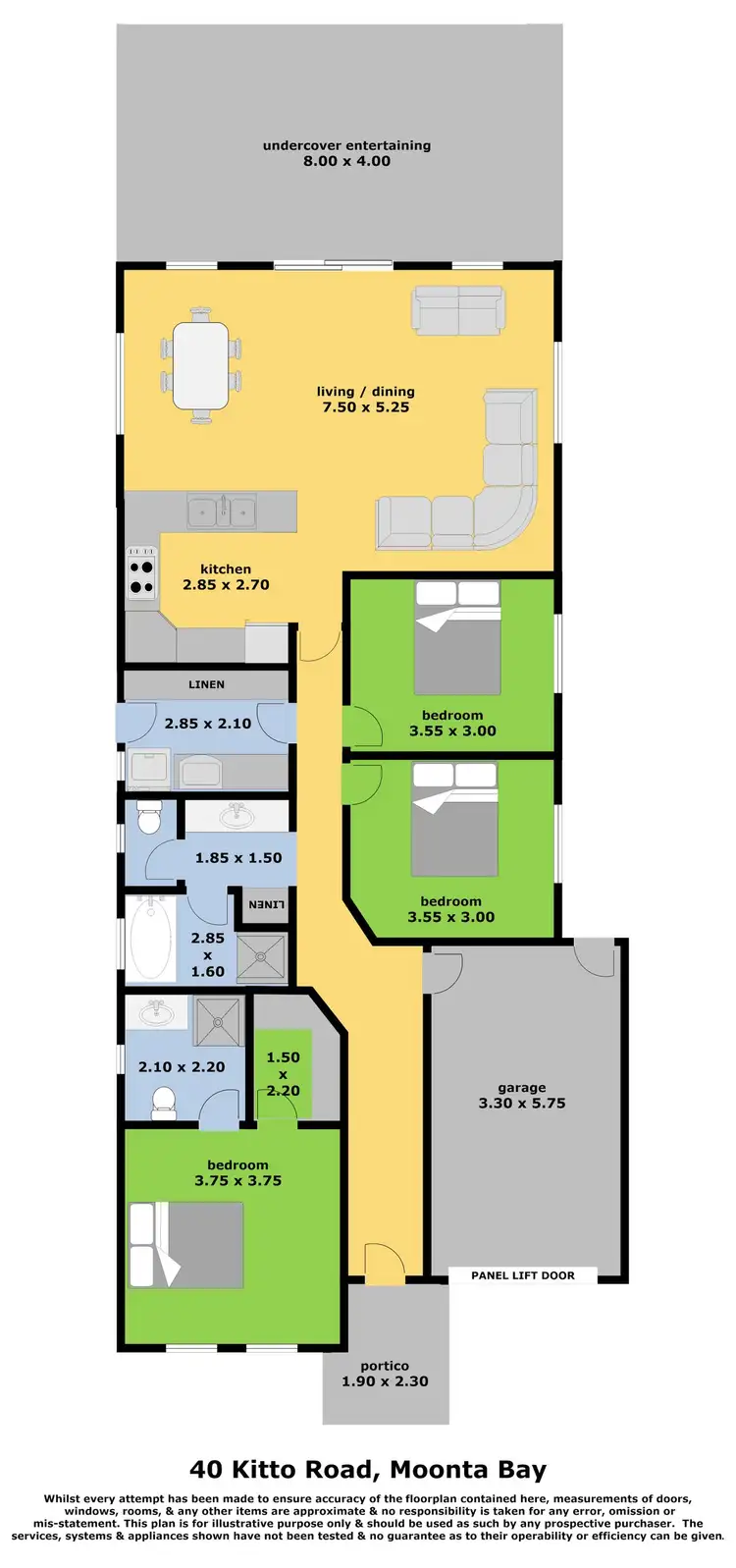 Floorplan of Homely house listing, 40 Kitto Road, Moonta Bay SA 5558