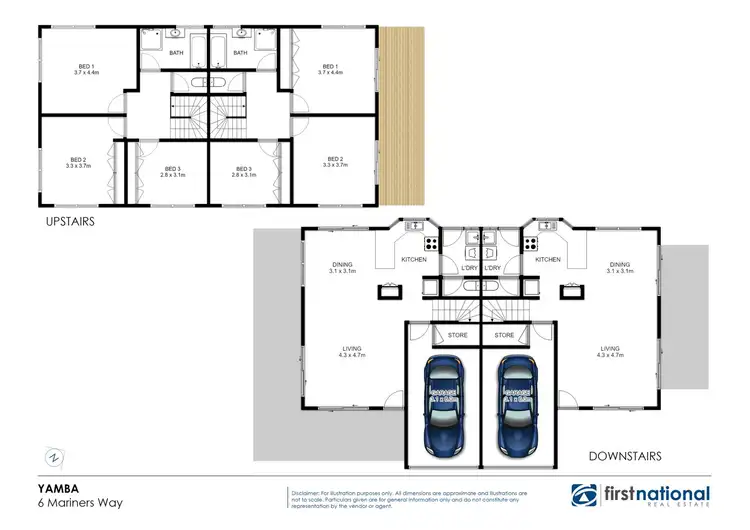 Floorplan of Homely block of units listing, 6 Mariners Way, Yamba NSW 2464