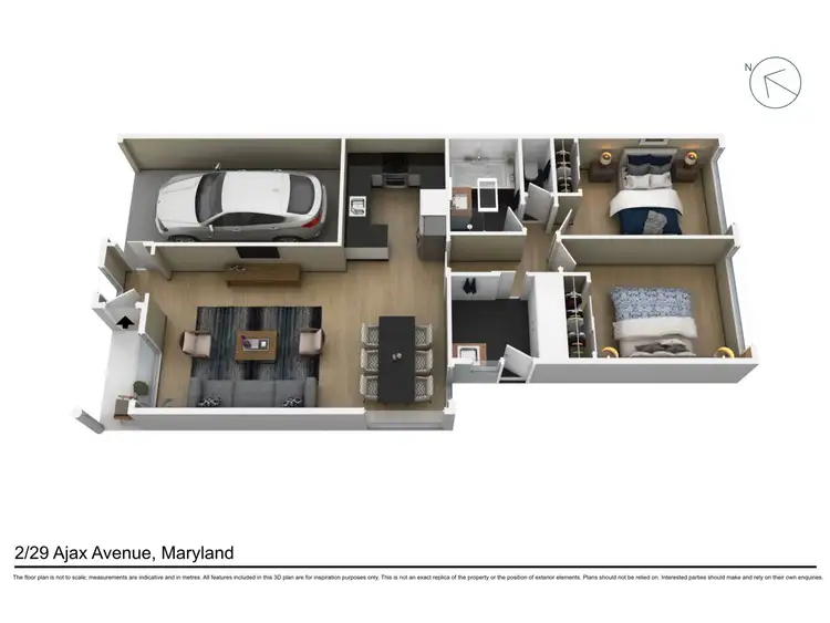 Floorplan of Homely unit listing, 2/29 Ajax Avenue, Maryland NSW 2287