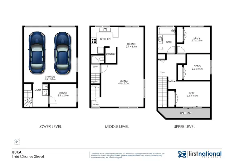 Floorplan of Homely unit listing, 1/66 Charles Street, Iluka NSW 2466