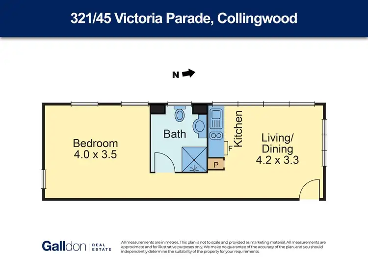Floorplan of Homely apartment listing, 321/45 Victoria Parade, Collingwood VIC 3066