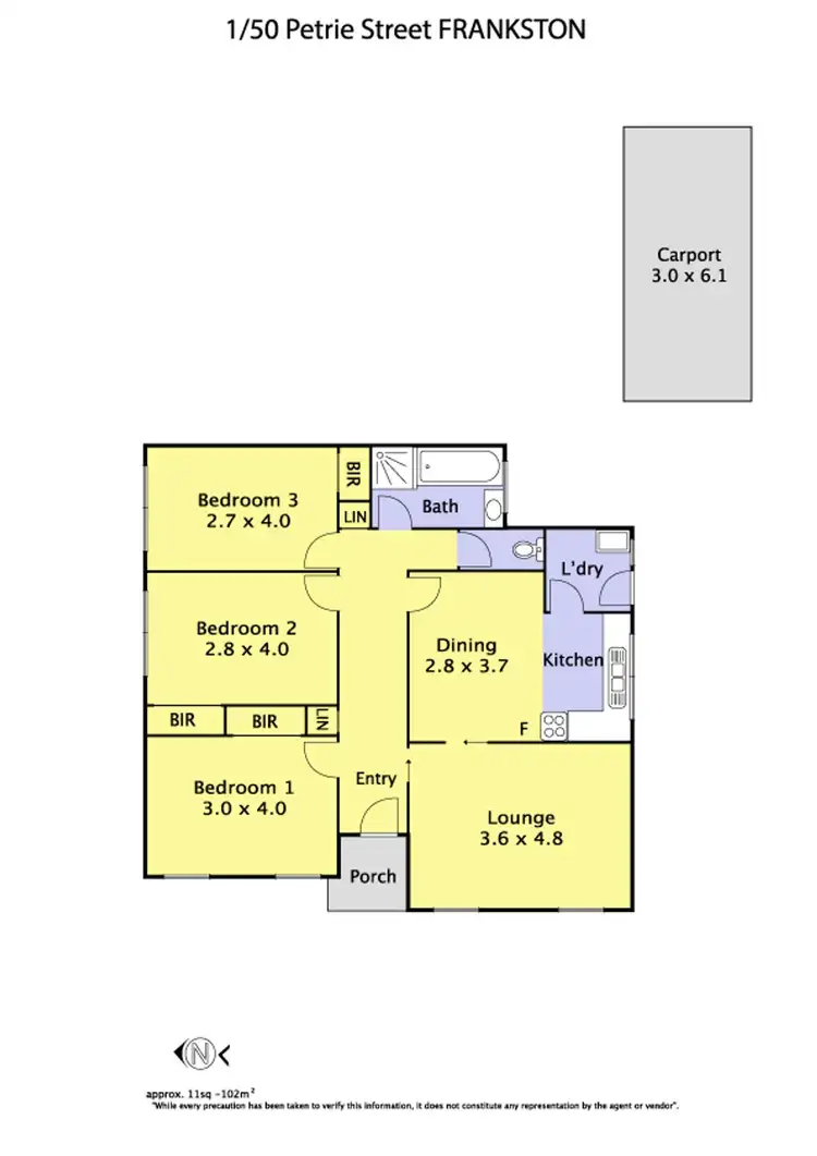 Floorplan of Homely house listing, 1/50 Petrie Street, Frankston VIC 3199