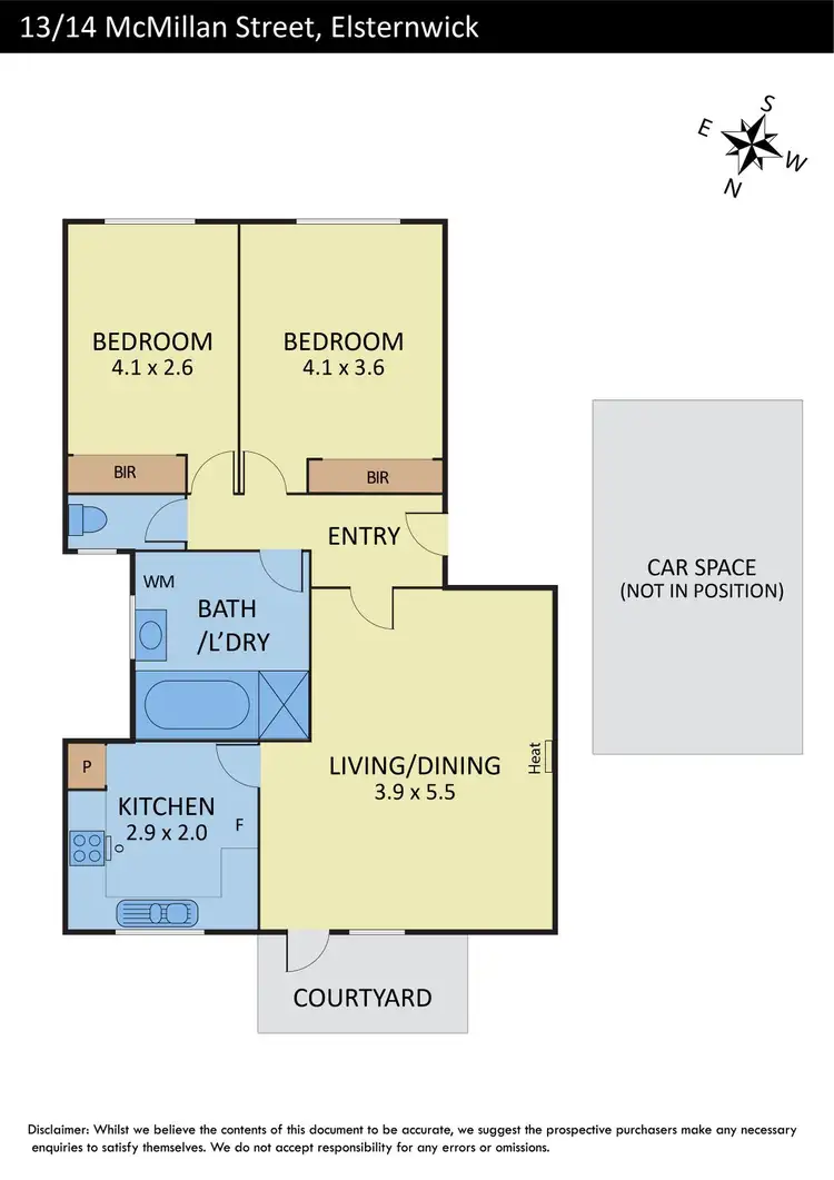 Floorplan of Homely apartment listing, 13/14 McMillan Street, Elsternwick VIC 3185