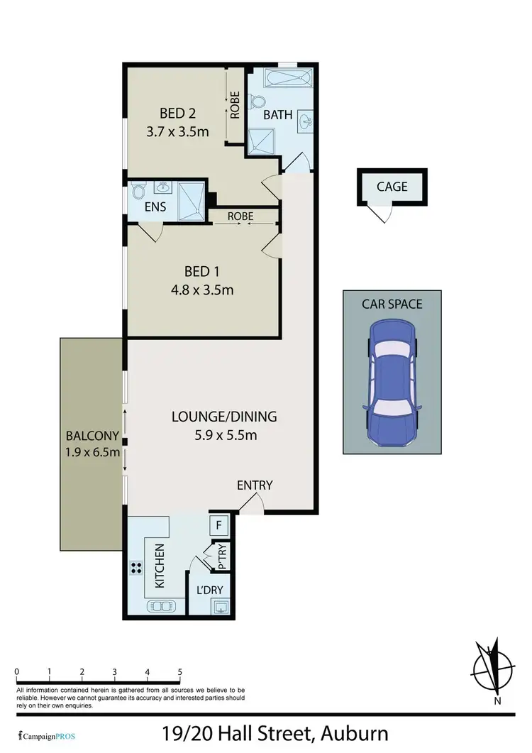 Floorplan of Homely apartment listing, 19/20-22 Hall Street, Auburn NSW 2144
