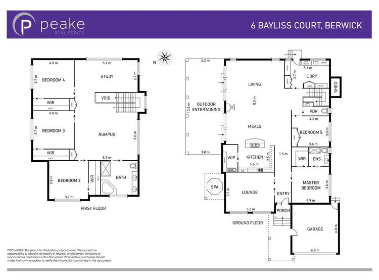 Floorplan of Homely house listing, 6 Bayliss Court, Berwick VIC 3806