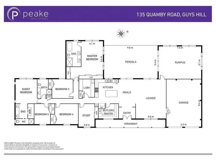 Floorplan of Homely house listing, 135 Quamby Road, Guys Hill VIC 3807