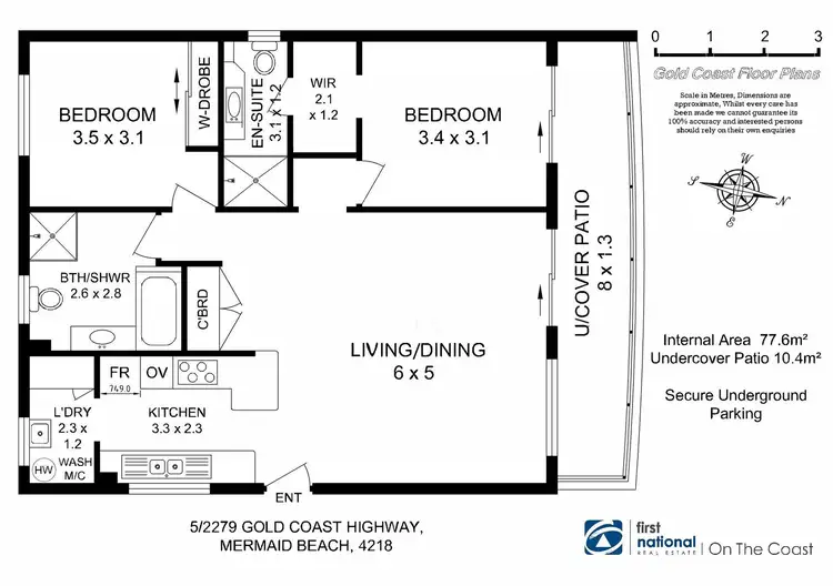Floorplan of Homely apartment listing, 5/2279 Gold Coast Highway, Mermaid Beach QLD 4218
