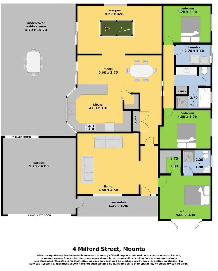 Floorplan of Homely house listing, 4 Milford Street, Moonta Bay SA 5558