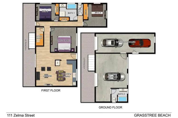 Floorplan of Homely house listing, 111 Zelma Street, Grasstree Beach QLD 4740