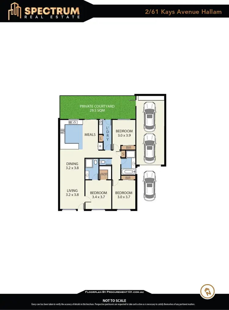 Floorplan of Homely unit listing, 2/61 Kays Avenue, Hallam VIC 3803