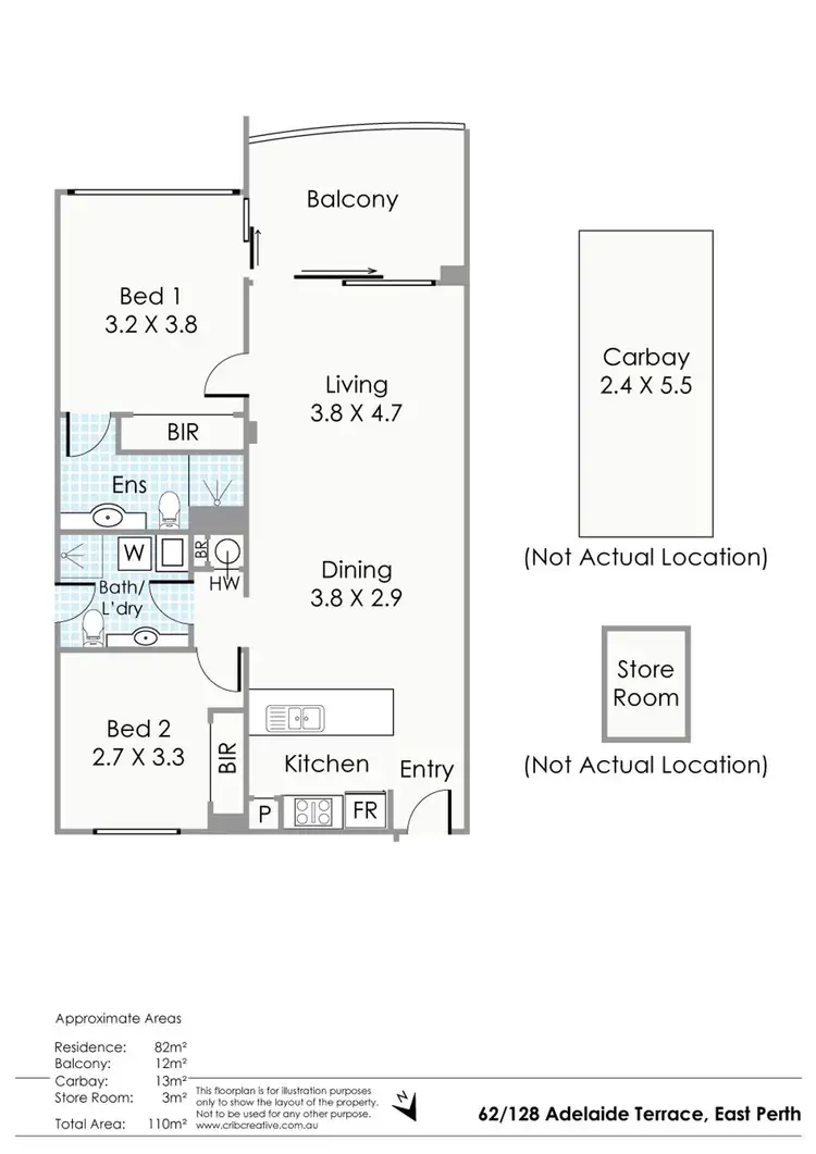 Floorplan of Homely apartment listing, 62/128 Adelaide Terrace, East Perth WA 6004