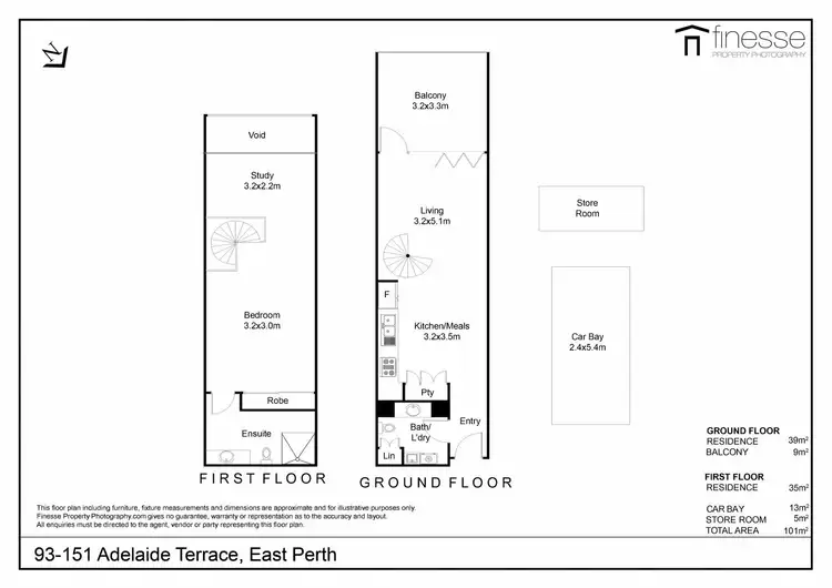 Floorplan of Homely apartment listing, 93/151 Adelaide Terrace, East Perth WA 6004