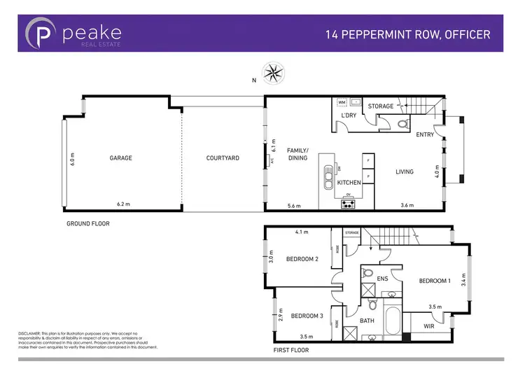 Floorplan of Homely house listing, 14 Peppermint Row, Officer VIC 3809