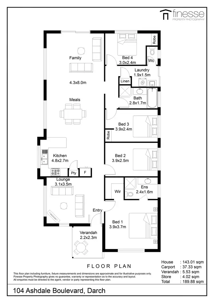 Floorplan of Homely house listing, 104 Ashdale Boulevard, Darch WA 6065