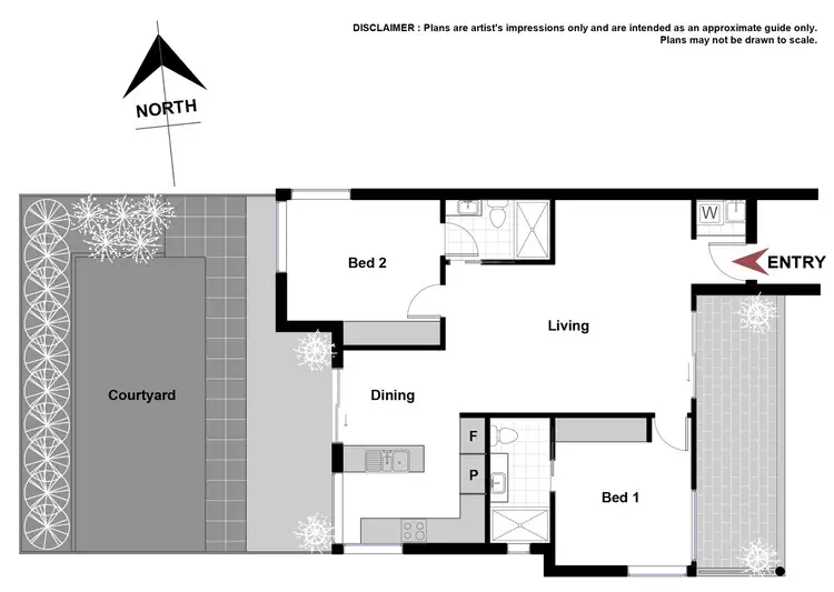 Floorplan of Homely unit listing, 1/135 Limestone Avenue, Braddon ACT 2612