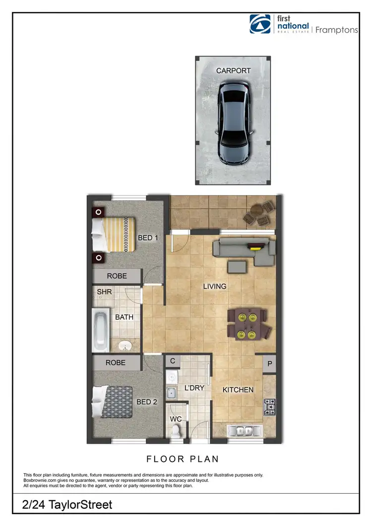 Floorplan of Homely unit listing, 2/24 Taylor Street, Araluen NT 870