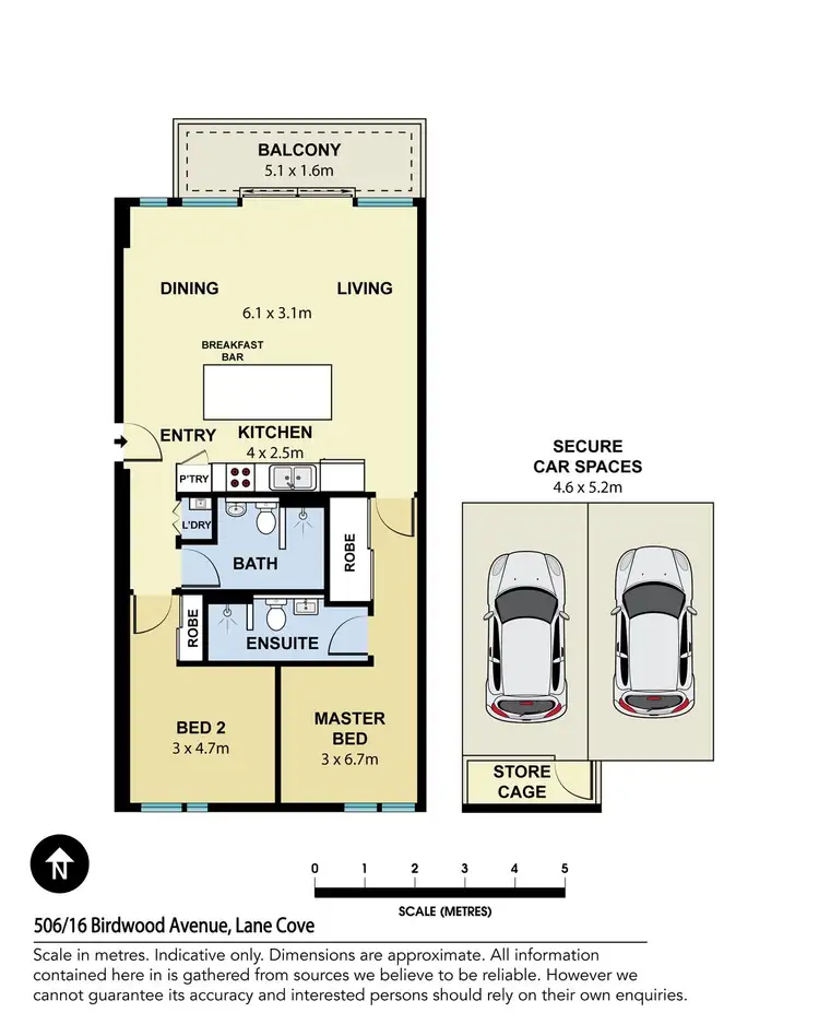 Floorplan of Homely apartment listing, 506/16 Birdwood Avenue, Lane Cove NSW 2066