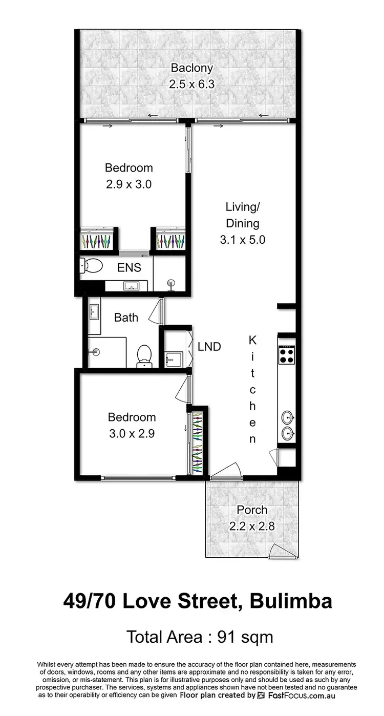 Floorplan of Homely unit listing, 49/70 Love Street, Bulimba QLD 4171